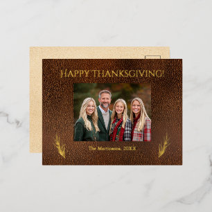 Frohes Erntedankfest Modern Family Foto Folien Feiertagspostkarte