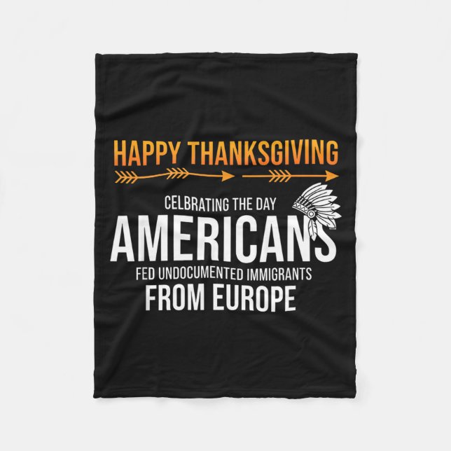 Frohes Erntedankfest, Native American Truth_ Ameri Fleecedecke (Vorderseite)