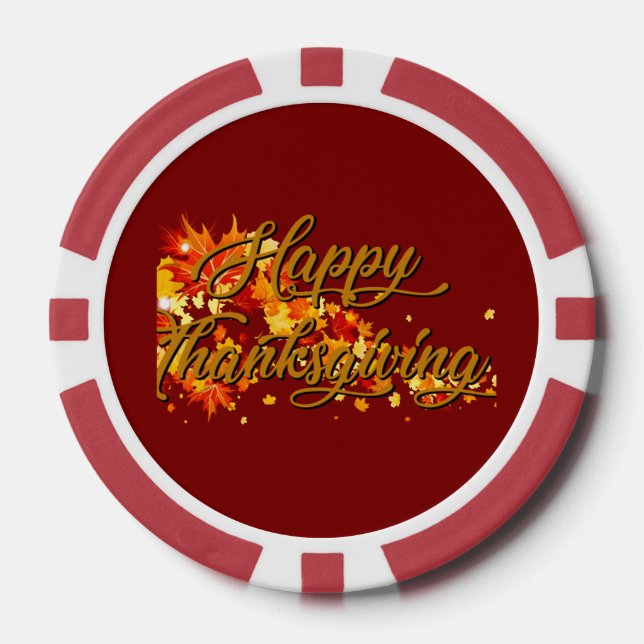 Frohes Erntedankfest Pokerchips (Vorderseite)