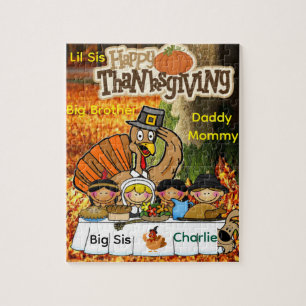 Frohes Erntedankfest Puzzelfamilie dankbar Puzzle