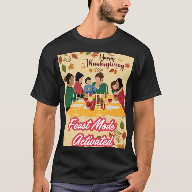 Frohes Erntedankfest-Schmaus-Modus aktiviert tee (Vorderseite)
