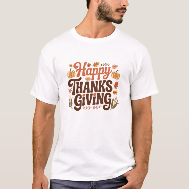 Frohes Erntedankfest T-Shirt (Vorderseite)
