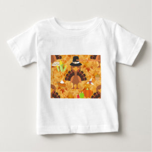 frohes Erntedankfest Truthahn Baby T-shirt