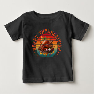 Frohes Erntedankfest Truthahn Herbstzeit Herbst Baby T-shirt