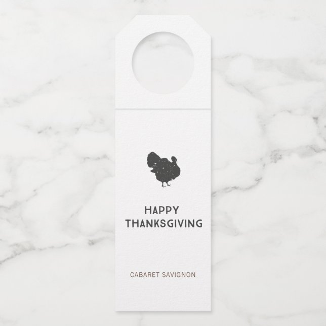 Frohes Erntedankfest Weinherberge Geschenk Tag Flaschenanhänger (Vorderseite)