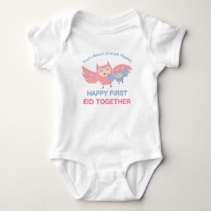 Frohes erstes EID zusammen Mommy - Individuelle Na Baby Strampler