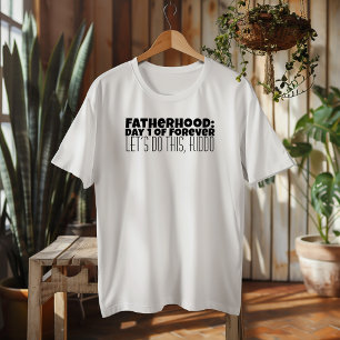 Frohes erstes Vater-Tag Schwarz-Weiß-Humor T-Shirt