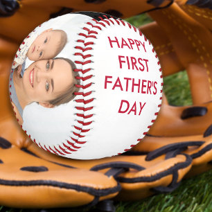Frohes erstes Vatertag-Jubiläum und Foto Baseball
