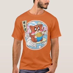 Frohes Essen Ramen Surfen Japanisch Wave Anime T-Shirt