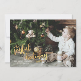 Frohes Ferienzeit-Gold Feiertagskarte