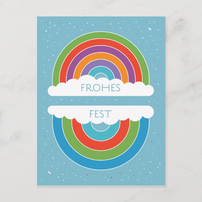 Frohes Fest Postkarte (Vorderseite)