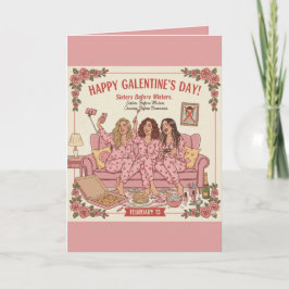 Frohes Galentine's Day Grußkarte Karte