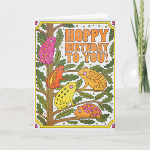 Frohes Geburtstagsfest Euch Frösche Letterpress Ka Karte
