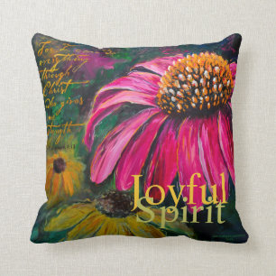 Frohes Geist Coneflower Kissen