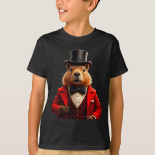 Frohes Groundhog Day 2025 Groundhog Gentleman Hut T-Shirt