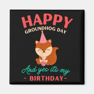 Frohes Groundhog-Tag-Geburtstags-Grundhogs-Liebhab Magnet