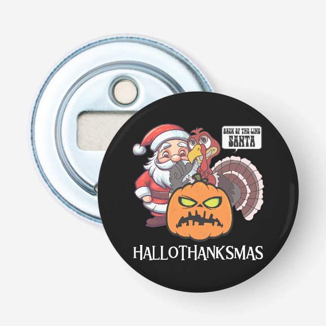 Frohes Hallothanksgiving Flaschenöffner (Vorderseite)