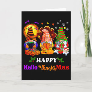 Frohes Hallothanksmas Drei Gnome Halloween Frohe Karte