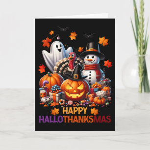 Frohes Hallothanksmas Halloween Erntedankfest Chri Karte