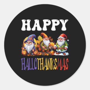 Frohes Hallothanksmas Halloween Erntedankfest Chri Runder Aufkleber