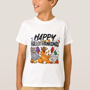 Frohes Hallothanksmas Halloween Erntedankfest Weih T-Shirt