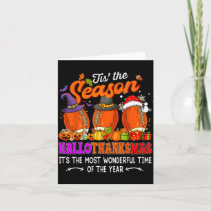 Frohes Hallothanksmas Lustiges Halloween Erntedank Karte