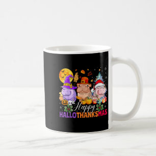 Frohes Hallothanksmas Nilpferd Liebhaber Halloween Kaffeetasse