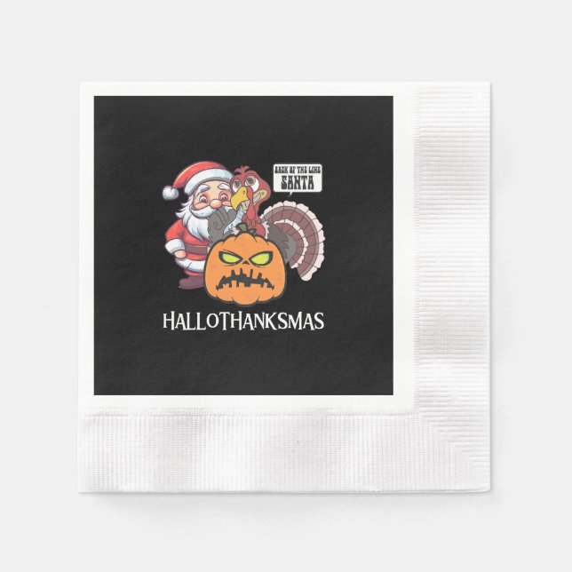 Frohes Hallothanksmas Serviette (Vorderseite)