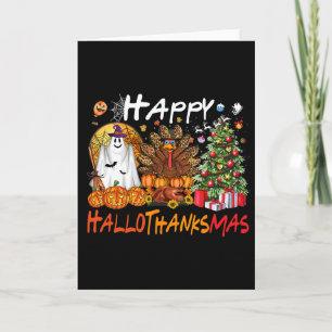 Frohes Hallowdanifest Herbst Weihnachten Halloween Karte
