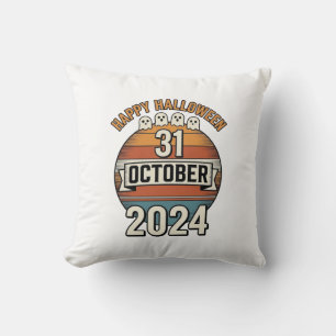 Frohes Halloween 31. Oktober Vintage-Geister-Desig Kissen