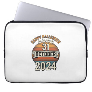 Frohes Halloween 31. Oktober Vintage-Geister-Desig Laptopschutzhülle