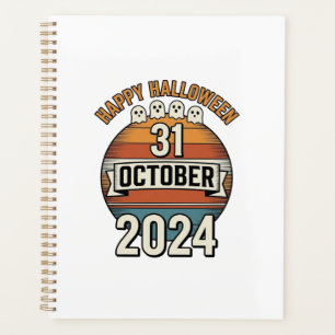 Frohes Halloween 31. Oktober Vintage-Geister-Desig Planer