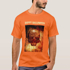 Frohes Halloween. 3D Menschenschädel. T-Shirt