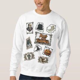 Frohes Halloween auf einem Weißen Sweatshirt
