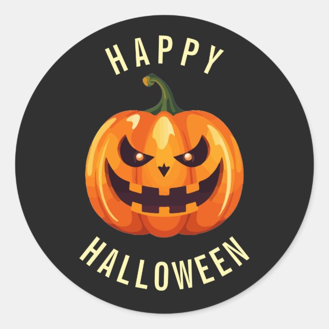 Frohes Halloween-Aufkleber Runder Aufkleber (Vorderseite)