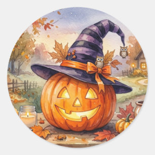 Frohes Halloween-Aufkleber Runder Aufkleber