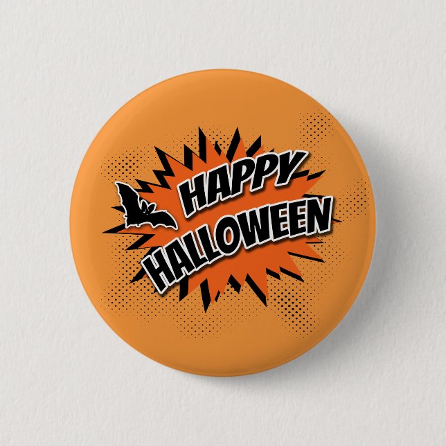 Frohes Halloween Button (Vorderseite)
