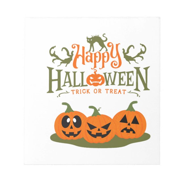 Frohes Halloween - Cool Halloween Notizblock (Vorderseite)
