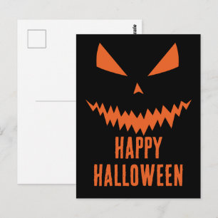 Frohes Halloween Cooler gruseliger Jack O'Lantern- Postkarte