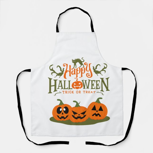 Frohes Halloween - Cooles Halloween Schürze (Vorderseite)