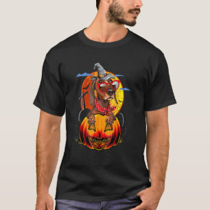 Frohes Halloween Dachshund Hunde Halloween T-Shirt