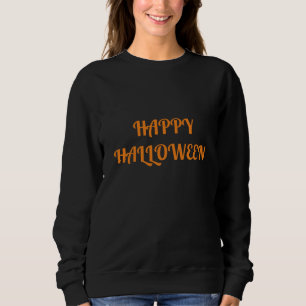 Frohes Halloween Damen Orange Schwarz Sweatshirt