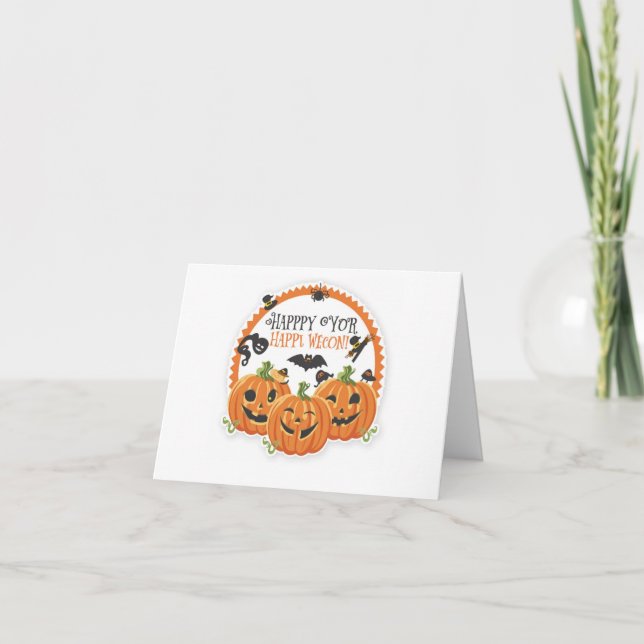 Frohes Halloween Dankeskarte (Vorderseite)
