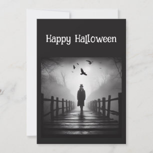 Frohes Halloween Edgar Allan Poe Rabe Gedicht Karte