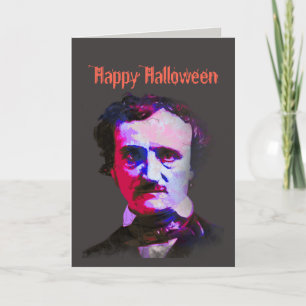 Frohes Halloween Edgar Allan Poe Rabe Gedicht Karte