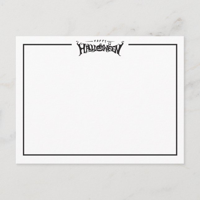 frohes halloween einfache postkarte (Vorderseite)