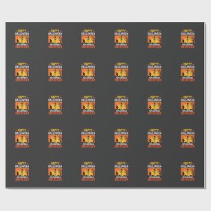 Frohes Halloween Enkel Skelett Kürbis Geschenkpapier