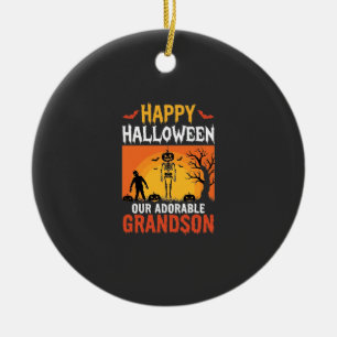 Frohes Halloween Enkel Skelett Kürbis Keramik Ornament