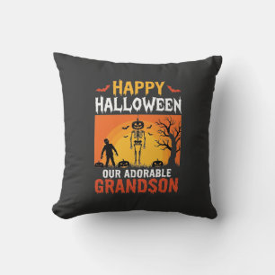 Frohes Halloween Enkel Skelett Kürbis Kissen