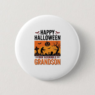 Frohes Halloween Enkel Vintage Grusel-Shirt-Desi Button